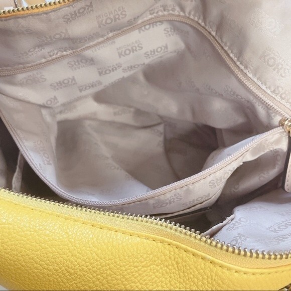 Michael Kors Bright Yellow Handbag Tote Purse - Picture 7 of 9